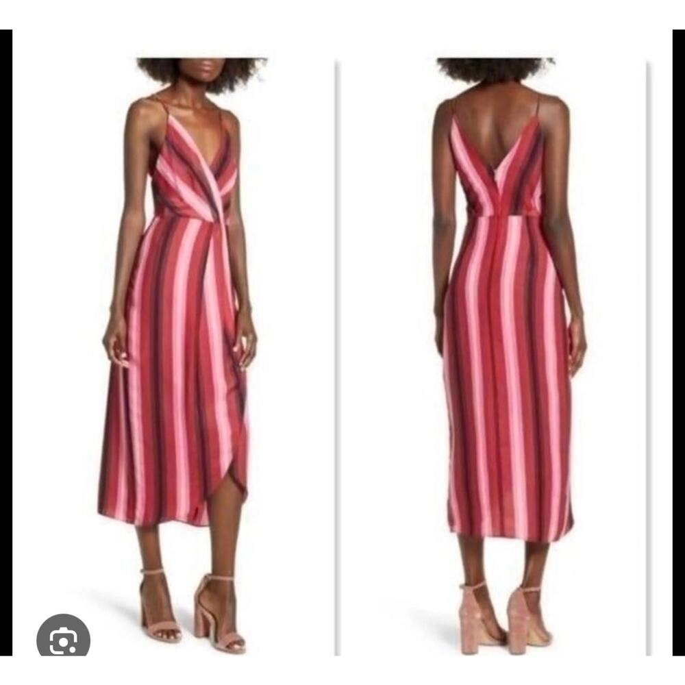 Wayf Stripe Spaghetti Strap V neck Splice Skirt‎ Dress 6 medium
Anthropologie